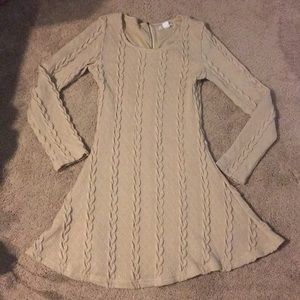 Tan sweater dress